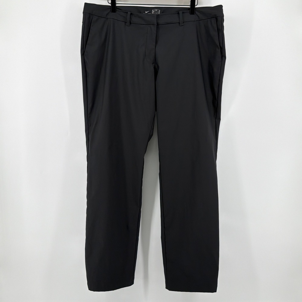 Nike Golf Flex Dri-FIT Woven Pants Womens Size 16 Black Straight Leg 884934-010